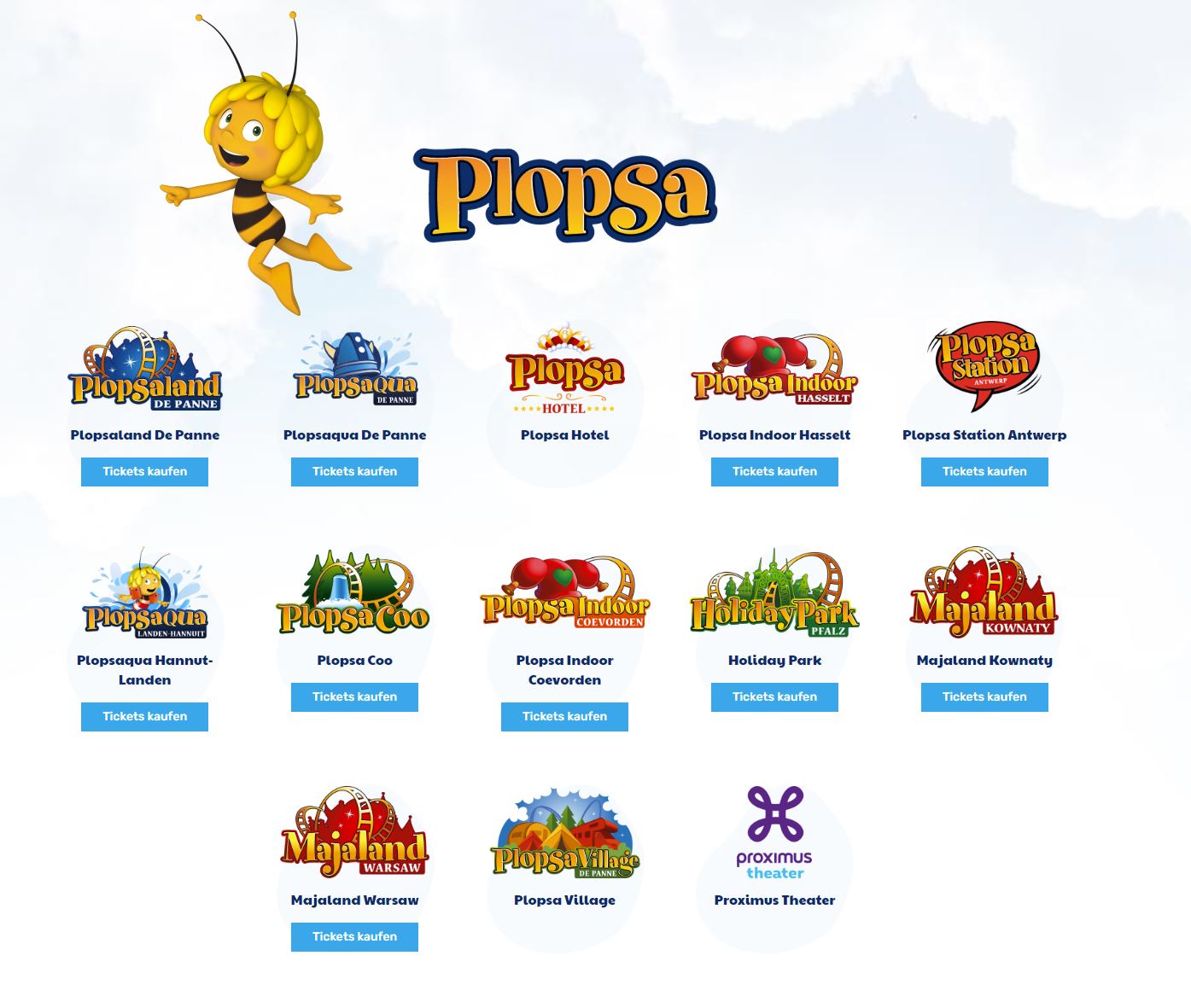 Plopsa Funcard – Alle enthaltenen Freizeitparks der Plopsa-Gruppe